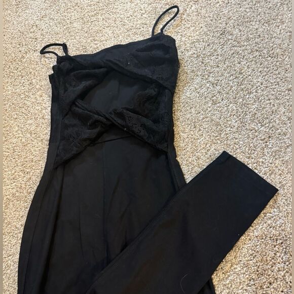 NWOT Free People Movement Lace Me Up Jumpsuit | Small | Black - Picture 6 of 10